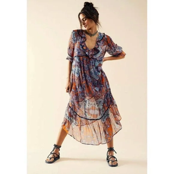 chinese dress ladies Free People Southwest Lace Maxi Dress  Timber Boutique